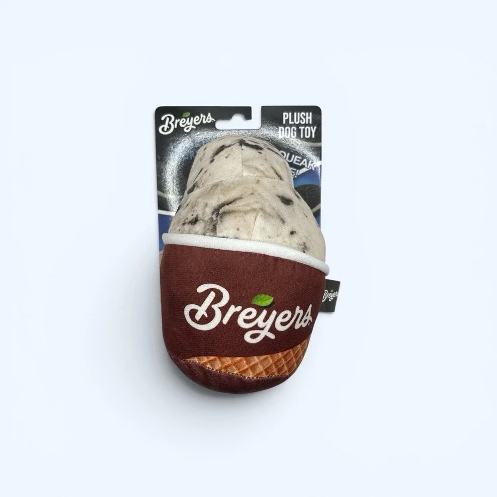 Breyers COOKIES & CREAM Plush‎ Squeaky Dog Toy NEW!!